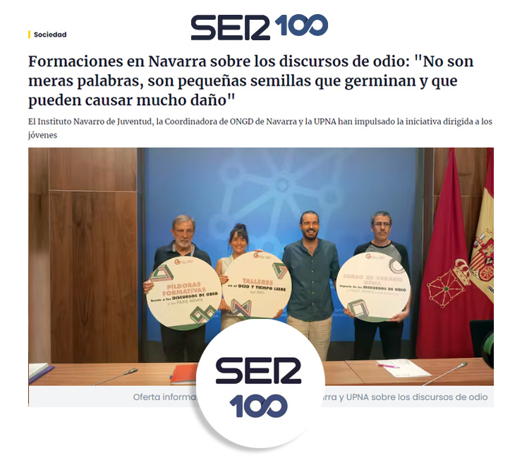 Fundacion Rode SER 100 Formaciones en Navarra sobre los discursos de odio: "No son meras palabras, son pequeñas semillas que germinan y que pueden causar mucho daño"